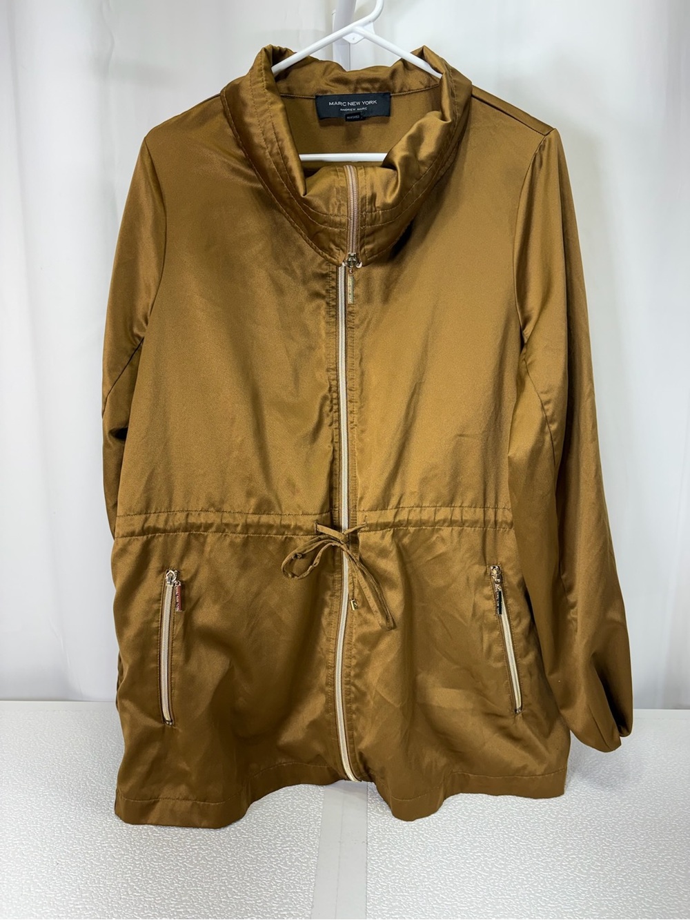 Marc New York Golden Brown Drawstring Utility Jacket 4327
